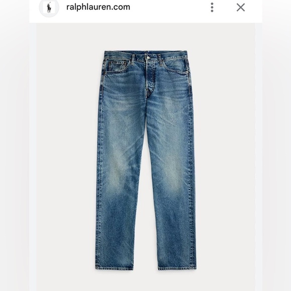 Men's Polo Ralph Lauren Slim Straight Blue Jeans - Picture 1 of 7